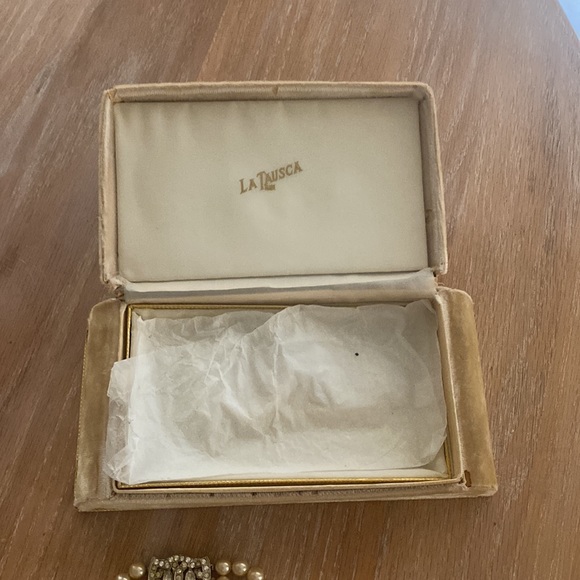 1920 pearl faux 3 strand necklace w original box latausca - Picture 2 of 6
